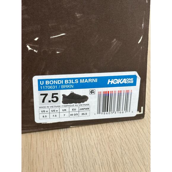 HOKA x Marni Bondi B3LS Bracken Sneaker - Size 7.5M - NEW - Picture 6 of 10